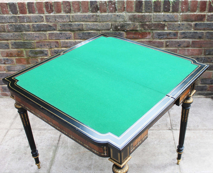 Antique French Napoleon III Inlaid Card Table: A Stunning Work ...